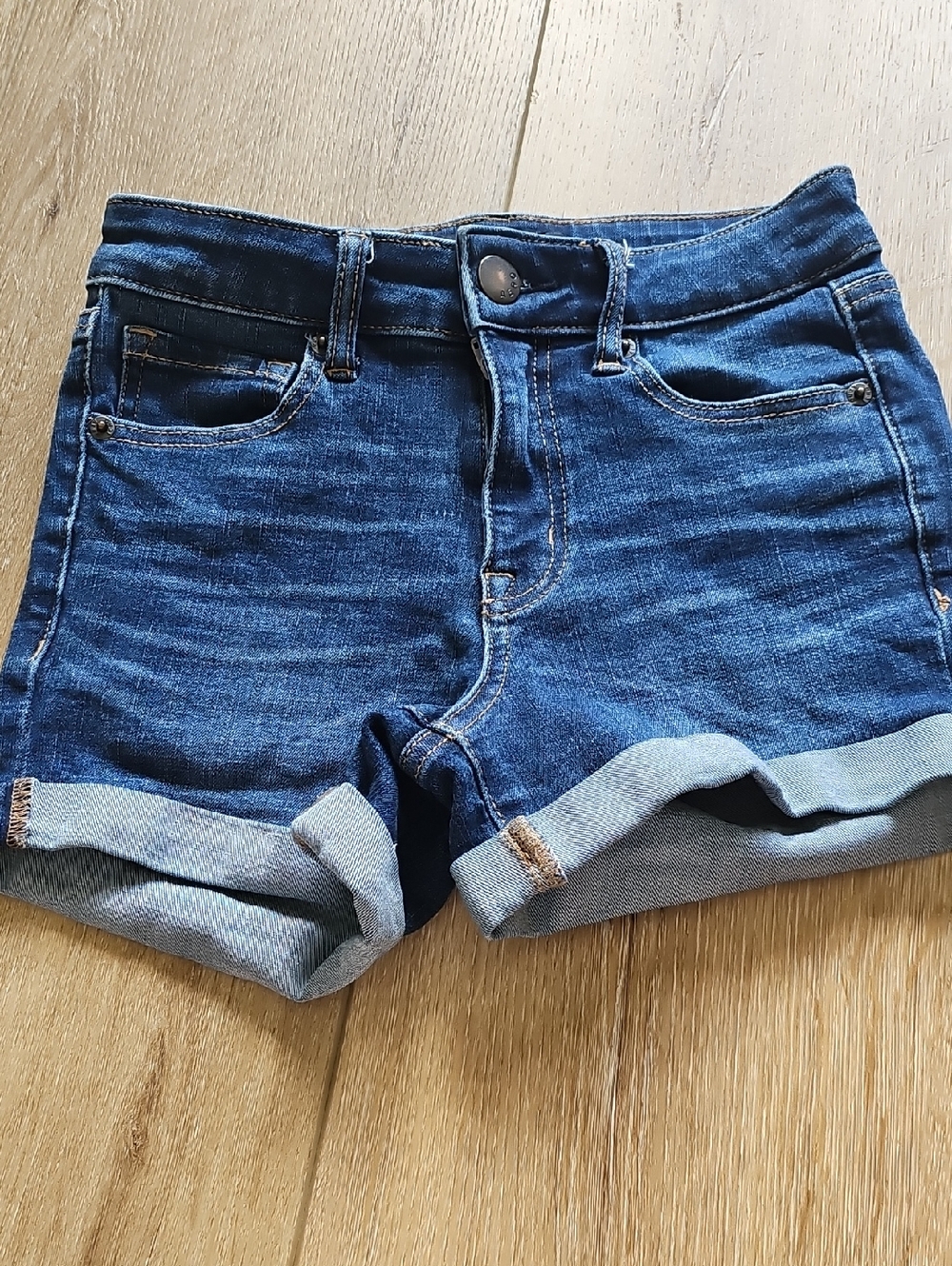 Aeropostale Dark Blue Cuffed Denim Shorts